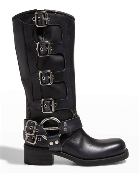 miu miu rubber boots|miu buckle boots.